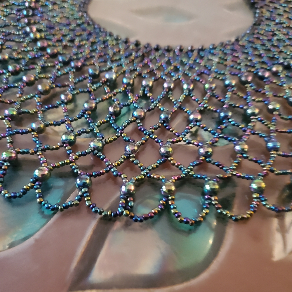 Source Unknown Blue Fan-Shaped Necklace - Picture 2 of 4